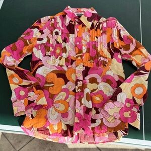 Dolce & Gabbana Pink and Orange Patterned Textile vintage